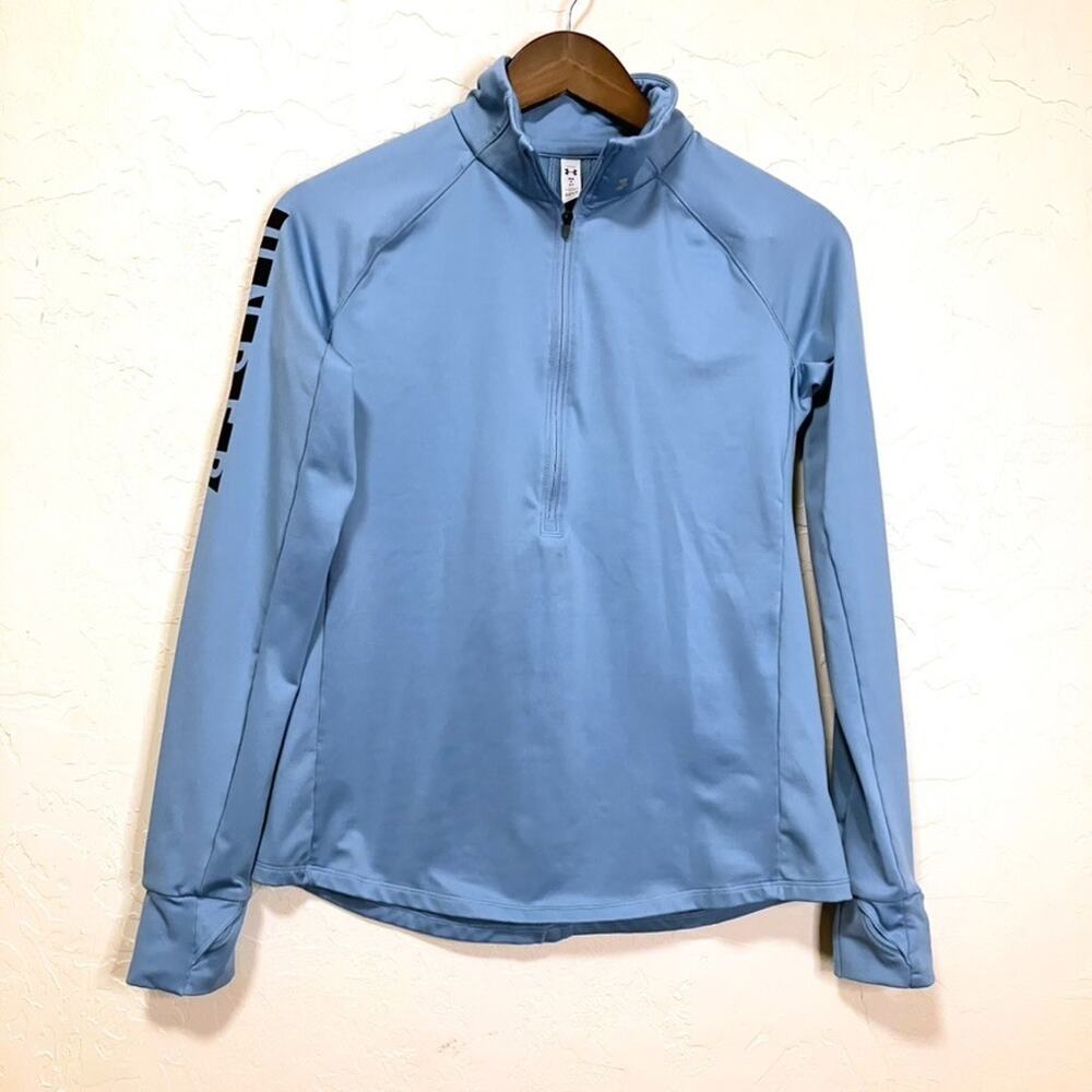 Under Armour ColdGear Blue Mock Neck 1/2 Zip Pullover – Women’s Small